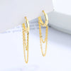 Wholesale Tassel Chain Earrings 925 Sterling Silver Geometric Style For Women