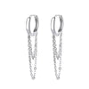 Wholesale Tassel Chain Earrings 925 Sterling Silver Geometric Style For Women