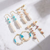 Wholesale Tassel Earrings Natural Freshwater Pearl S925 Sterling Silver Purple Mica