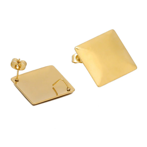 Wholesale Tassel Earrings Stainless Steel Geometric Rhombic Round Irregular Electroplated