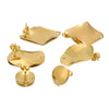 Wholesale Tassel Earrings Stainless Steel Geometric Rhombic Round Irregular Electroplated