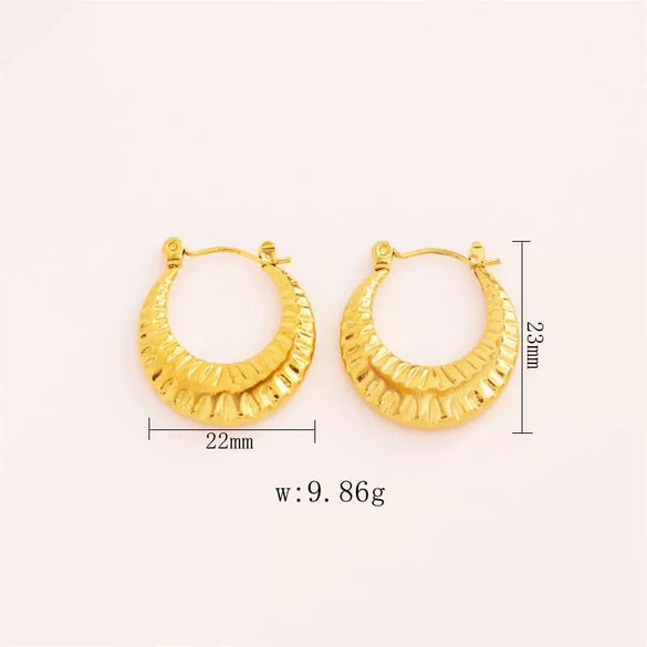 Wholesale Tassel Earrings Stainless Steel Non Fading Exaggerated Niche Jewelry With Electroplating Treatment