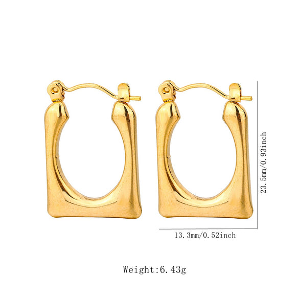 Wholesale Tassel Earrings Stainless Steel Non Fading Exaggerated Niche Jewelry With Electroplating Treatment