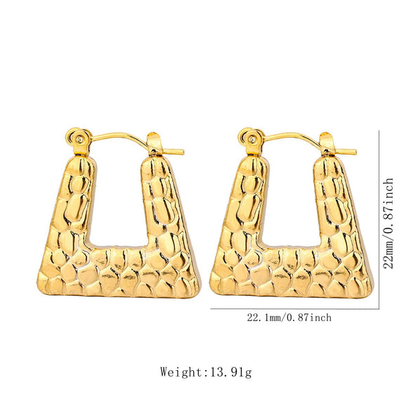 Wholesale Tassel Earrings Stainless Steel Non Fading Exaggerated Niche Jewelry With Electroplating Treatment