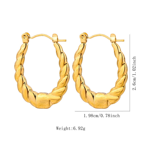 Wholesale Tassel Earrings Stainless Steel Non Fading Exaggerated Niche Jewelry With Electroplating Treatment