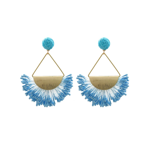 Wholesale Tassel Earrings Zinc Alloy Geometric Hand Knitted Retro Style