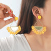 Wholesale Tassel Earrings Zinc Alloy Geometric Hand Knitted Retro Style