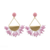 Wholesale Tassel Earrings Zinc Alloy Geometric Hand Knitted Retro Style