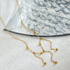 Wholesale Tassel Laser Ball Disco Necklace Titanium Steel 18K Gold Plated Geometric Style