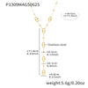 Wholesale Tassel Long Clavicle Necklace Double Chain Fashionable Elegant Highgrade Stainless Steel Geometric 18K Gold Electroplated Jewelry For Women
