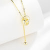 Wholesale Tassel Necklace Sterling Silver 925 Geometric Striped Electroplated Double Ring Loop Cross Chain For Women