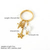 Wholesale Tassel Ring With Mixed Pendant In Gold And Silver Niche Ins Style Sweet And Cool Vibe Titanium Steel Chain Shape Electroplated