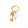 Wholesale Tassel Ring With Mixed Pendant In Gold And Silver Niche Ins Style Sweet And Cool Vibe Titanium Steel Chain Shape Electroplated
