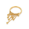 Wholesale Tassel Ring With Mixed Pendant In Gold And Silver Niche Ins Style Sweet And Cool Vibe Titanium Steel Chain Shape Electroplated