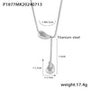 Wholesale Tassel Water Drop Necklace In Hip Hop Style Titanium Steel With 18K Gold Plated Electroplating
