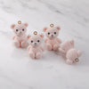 Wholesale Teddy Bear Pendant Handmade Earrings Jewelry Accessories With Plastic Resin Material And Flocking Treatment