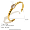 Wholesale Temperament Geometric Stainless Steel 18K Plated Oval Zircon Women's Bracelet Jewelry Accessories
