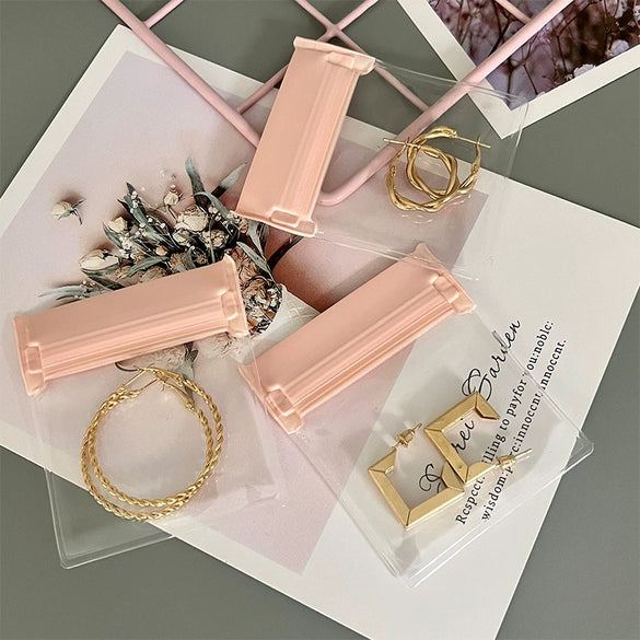 Wholesale Thickened Transparent Soft Eva Antioxidation Sealed Jewelry Bag For Earrings And Bracelet In Pink