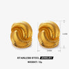 Wholesale Threaded Earrings Stainless Steel Geometric Electroplated Minimalist Women's