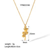 Wholesale Three Dimensional Rose Pendant Necklace With O Chain Made Of Stainless Steel And Titanium Steel Vacuum Real Gold Electroplated In Pvd Furnace Flower Pattern For Women