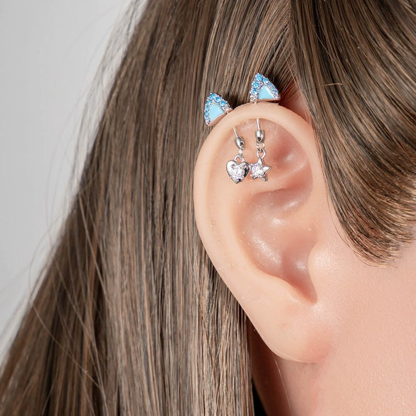 Wholesale Titanium Alloy Animal Zodiac Style Electroplated Women's Ear Nail Jewelry