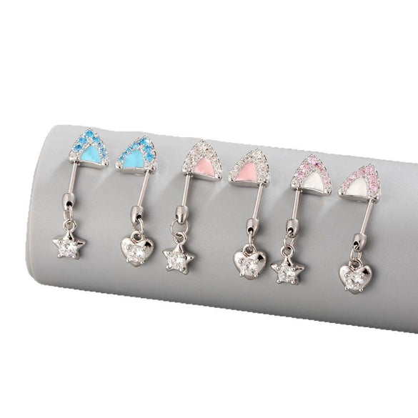 Wholesale Titanium Alloy Animal Zodiac Style Electroplated Women's Ear Nail Jewelry