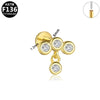 Wholesale Titanium Alloy Geometric Star Stud Earrings With Electroplating And Minimalist Highend Piercing Design For Unisex