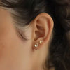 Wholesale Titanium Alloy Geometric Star Stud Earrings With Electroplating And Minimalist Highend Piercing Design For Unisex