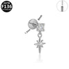 Wholesale Titanium Alloy Geometric Star Stud Earrings With Electroplating And Minimalist Highend Piercing Design For Unisex