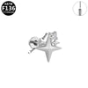 Wholesale Titanium Alloy Geometric Star Stud Earrings With Electroplating And Minimalist Highend Piercing Design For Unisex