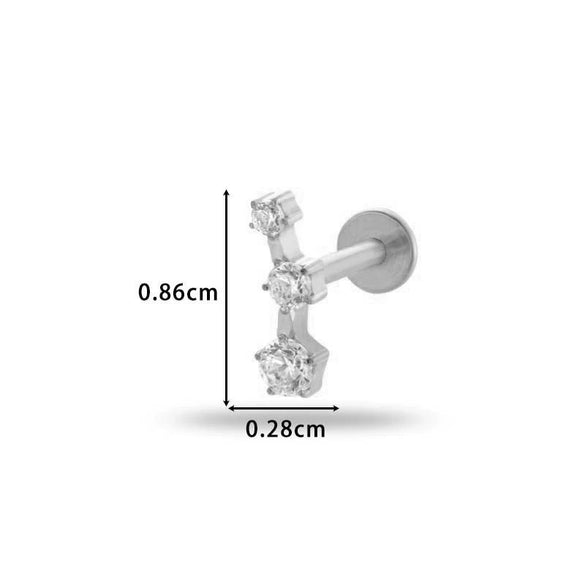 Wholesale Titanium Alloy Geometric Style Electroplated Ear Bone Nail Puncture Jewelry
