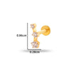 Wholesale Titanium Alloy Geometric Style Electroplated Ear Bone Nail Puncture Jewelry
