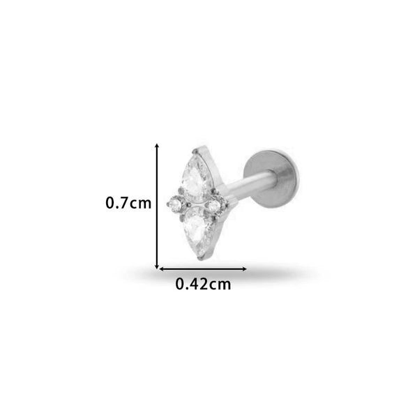 Wholesale Titanium Alloy Geometric Style Electroplated Ear Bone Nail Puncture Jewelry