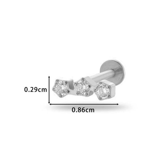 Wholesale Titanium Alloy Geometric Style Electroplated Ear Bone Nail Puncture Jewelry