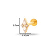 Wholesale Titanium Alloy Geometric Style Electroplated Ear Bone Nail Puncture Jewelry