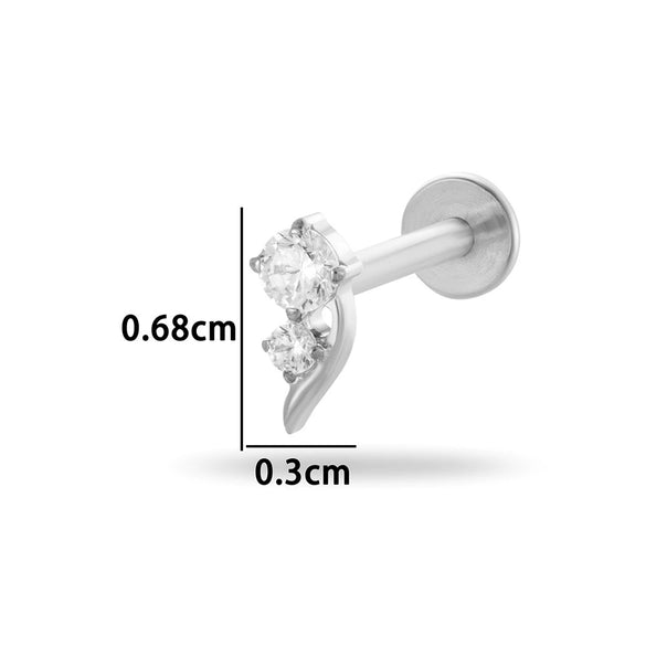 Wholesale Titanium Alloy Geometric Style Electroplated Puncture Jewelry For Women