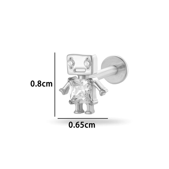 Wholesale Titanium Alloy Geometric Style Electroplated Puncture Jewelry For Women
