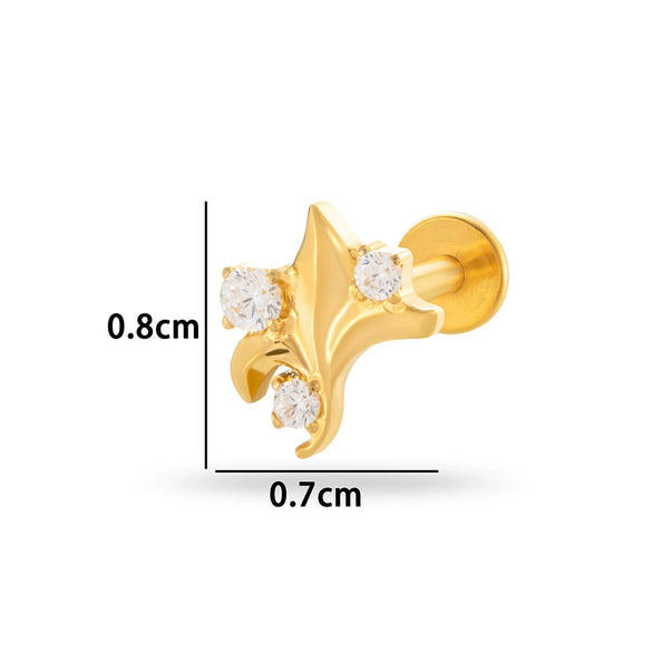 Wholesale Titanium Alloy Geometric Style Electroplated Puncture Jewelry For Women