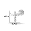 Wholesale Titanium Alloy Geometric Style Electroplated Puncture Jewelry For Women