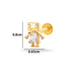 Wholesale Titanium Alloy Geometric Style Electroplated Puncture Jewelry For Women