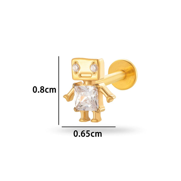 Wholesale Titanium Alloy Geometric Style Electroplated Puncture Jewelry For Women