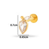 Wholesale Titanium Alloy Geometric Style Electroplated Puncture Jewelry For Women