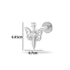 Wholesale Titanium Alloy Geometric Style Electroplated Puncture Jewelry For Women