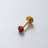 Wholesale Titanium Alloy Geometric Style Inlaid Colored Zircon Plugin Push Pin Bar Lip Nail Ear Bone Nail Ear Nail Puncture Jewelry For Women