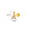 Wholesale Titanium Alloy Heart Shape Butterfly Inner Teeth Screw Lip Nail Lever Ear Bone Nail Fashion Cartilage Puncture Earrings For Women With Electroplating Treatment