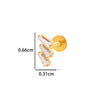 Wholesale Titanium Alloy Heart Shape Electroplated Women's Cartilage Puncture Earrings