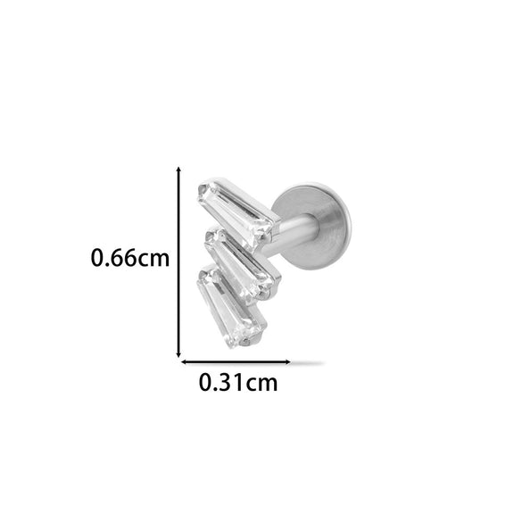 Wholesale Titanium Alloy Heart Shape Electroplated Women's Cartilage Puncture Earrings
