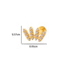 Wholesale Titanium Alloy Heart Shape Electroplated Women's Cartilage Puncture Earrings