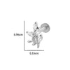 Wholesale Titanium Alloy Heart Shape Electroplated Women's Cartilage Puncture Earrings