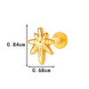 Wholesale Titanium Alloy Heart Shape Piercing Jewelry For Women Electroplated Inner Tooth Screw Rod Lip Nail Ear Bone Nail